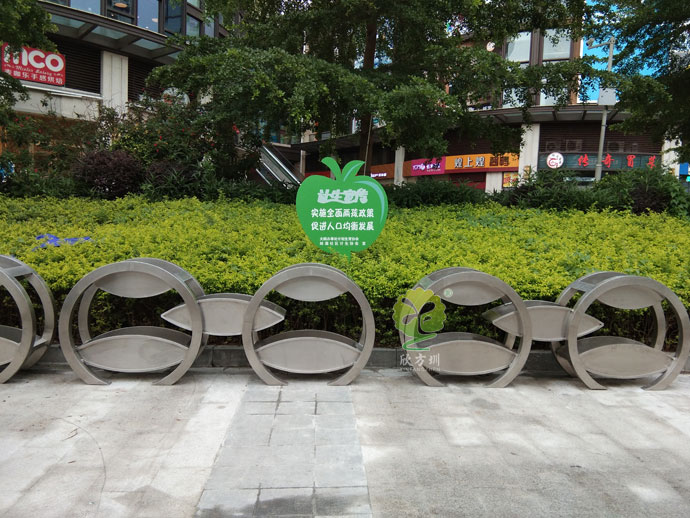 不銹鋼立體花箱城市街道戶外景觀花箱定制廠家